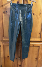 Spanx Pants Women  s M Faux Leather Patent Leggings High Shine Pull On 20301R