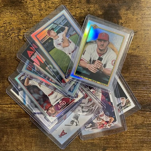 Mike Trout-LA Angels - 24 Card Topps/Bowman Lot Refractor Parallel Insert