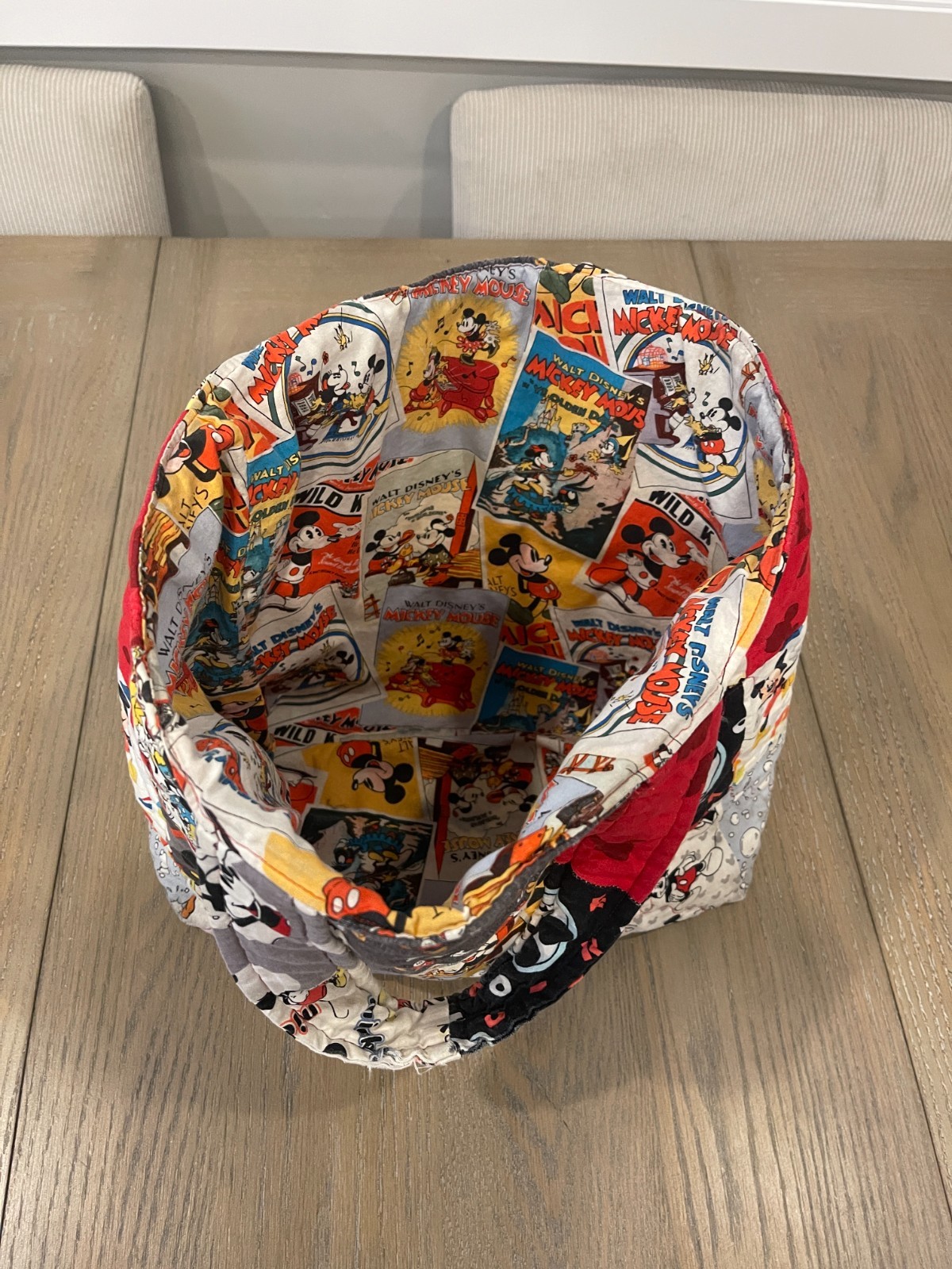 Mickey Mouse Handmade Fabric Patchwork Tote - image 3