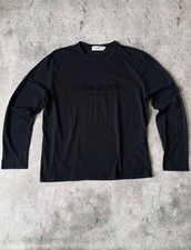 Vintage Yves Saint Laurent Pour Homme Long Sleeve T-Shirt Black size L