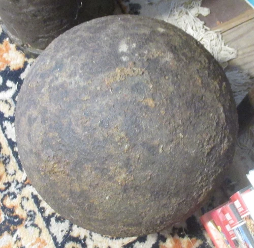 cannonball Civil War 128 pounds. Solid iron. Guaranteed Authentic.