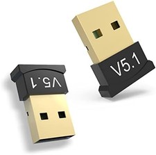 Bluetooth adapter USB wireless receiver for PC win10 win11 2 pack