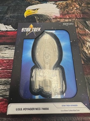 2025 3oz 999 Silver Star Trek Ships: U.S.S. Voyager NCC-74656  99/500 w/coa box