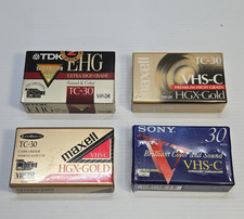 TDK, Maxell, Sony VHS Camcorder Videocassette TapeS 30 Min Recordable