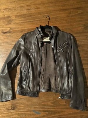Adam Genuine Leather Jacket Women's Size Small Dark Brown - Florence Italy