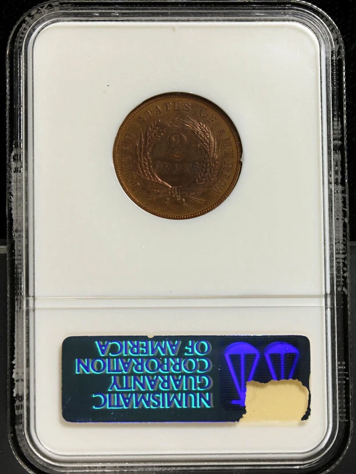 1867 Two (2) Cent Piece Proof NGC PF65 BN Nice Eye Appeal - Image 4 of 4