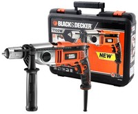 Black+Decker Schlagbohrmaschine 2-Gang 1100 W 230 V Im Koffer KR1102K-QS
