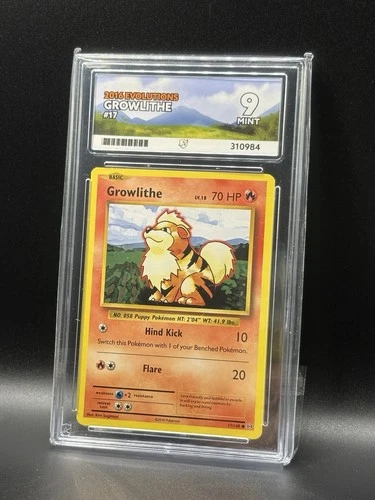 ACE 9 Growlithe 17/108 216 Evolutions Pokemon TCG (NOT PSA)