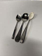 Child Baby Vintage Stainless Lot of 3 Spoon The First Years, Ekco, Oxford Hall