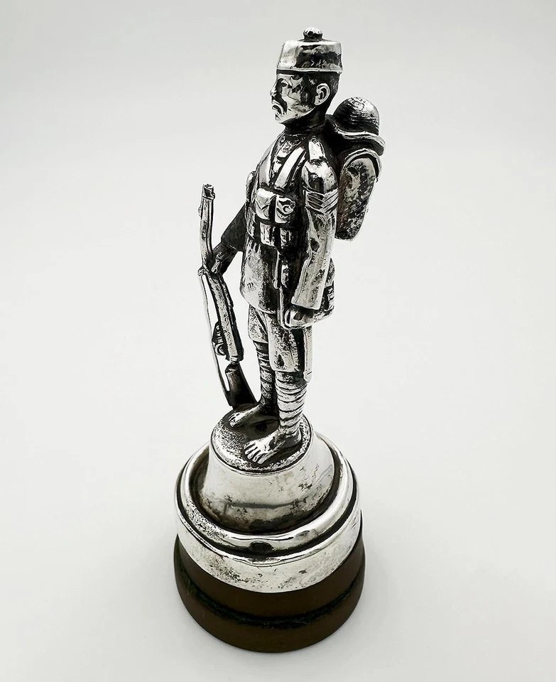 GURKHA FIGURINE STERLING SILVER GEORGE V LONDON 1927 GOLDSMITHS & SILVERSMITHS — 第 2/4 张图片