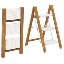 Hbtower Step Ladderlightweight Aluminum Folding Step Stool Anti-Slip Wide