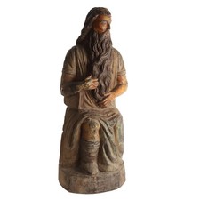 Statua Antica Soggetto Sacro Legno Spagna Fine XVIII Secolo