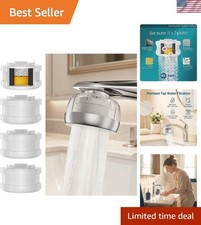 LongLasting Bathroom Sink Faucet Water Filter for Hard Water, Reduces Chlorin...