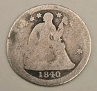 1840 Seated Liberty Silver Half Dime 5C