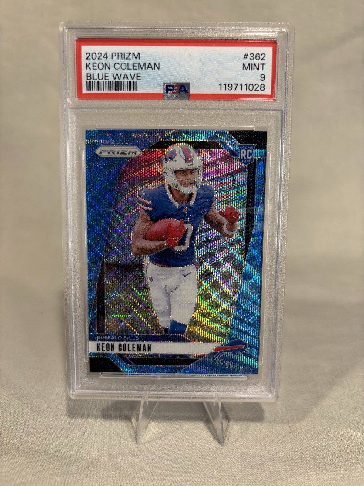 2024 Panini Prizm - Rookies Keon Coleman #362 Blue Wave Prizm /230 (RC)