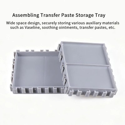 Multi-Function Tattoo Ink Cup Holder Modular Assemble Grey Plastic For Artists