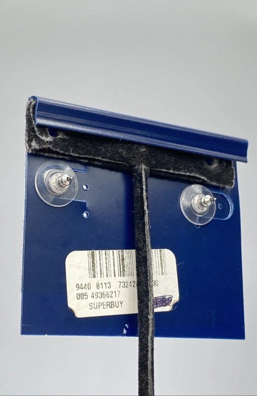 Pendientes personalizados Givenchy tono plata cristal poste 5,6 g Foto 2 de 4