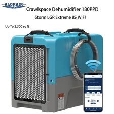ALORAIR 180PPD WiFi Commercial Dehumidifier Basement Crawlspace 2300sq with Pump