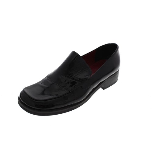 Franco Sarto Bocca Black Patent Leather Loafer Heels 5 Medium (B,M) BHFO 1673