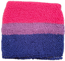 Bisexual Gay Pride Flag Sweatband Wristband For Pride Festivals
