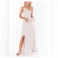 show me your mumu shannon one shoulder maxi dress show me the ring crisp medium