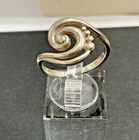 Sterling silver minimalist swirl ring. vintage