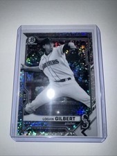 2021 Bowman Chrome #BCP-152 Logan Gilbert Prospects B & W Mini-Diamond Refractor
