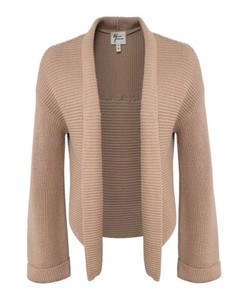 camel open cardigan