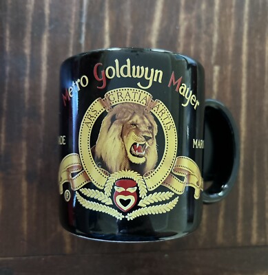 Vintage 1989 Metro Goldwyn Mayer MGM Lion Logo Movie Studio Ceramic Coffee Mug