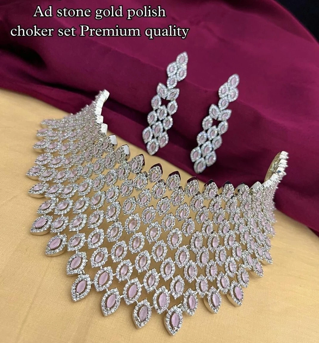 Silver necklace set with shop gold polish