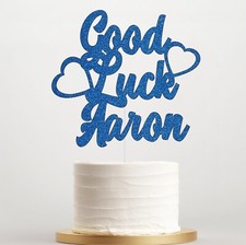 Personalised Good Luck Cake Topper, Custom Party Cake Decoration with Name