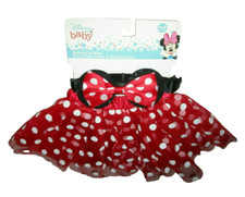 Disney Baby Minnie Mouse Tutu Headwrap Set Halloween Costume Infant 0-12 Months