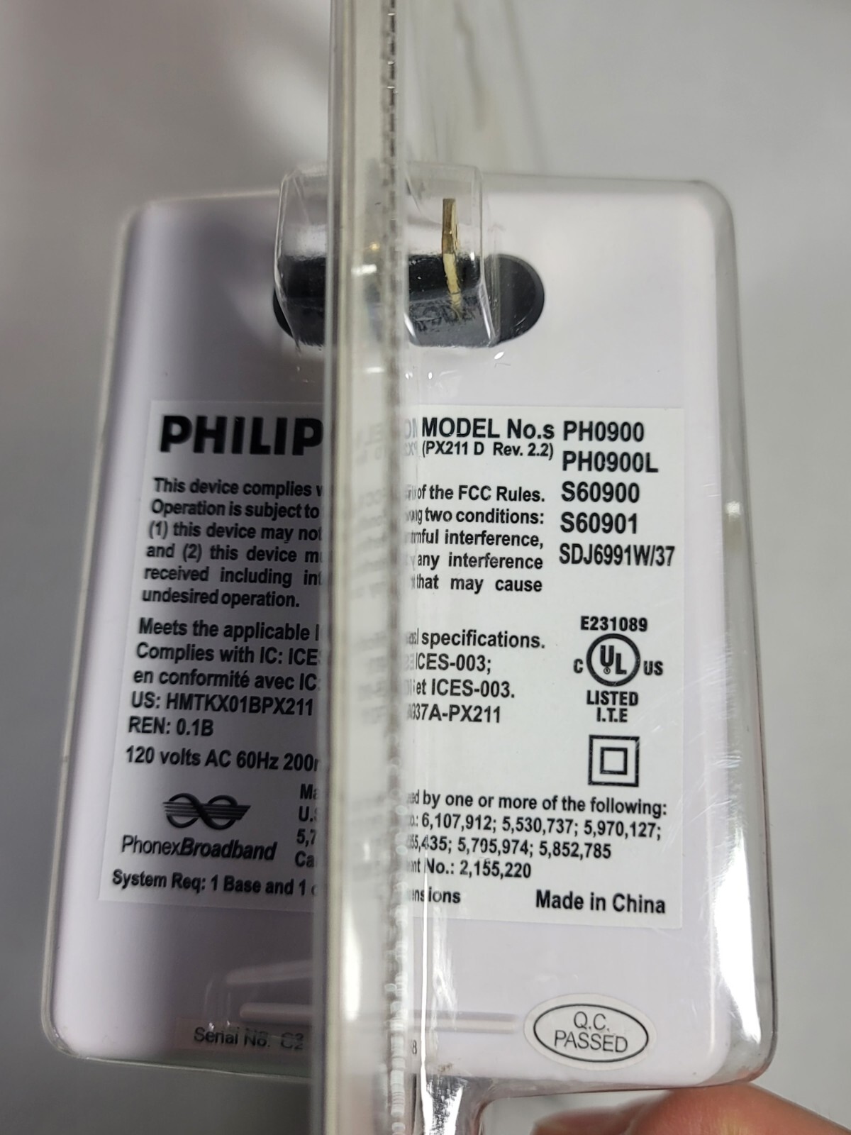 Philips Wireless Phone Modem Jack System PH0900 Turn AC Outlets to
