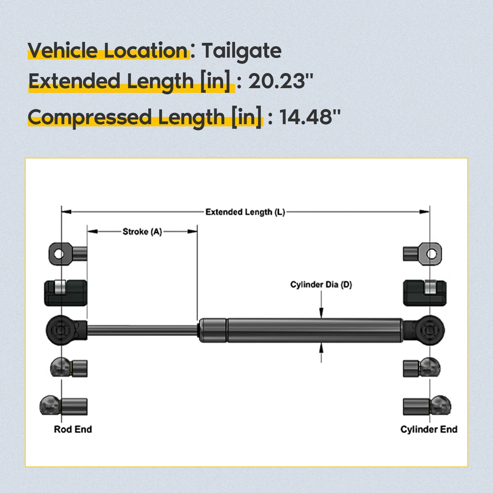 2x Amortiguadores de gasolina para Lexus RX300 1999-2003 Foto 2 de 4