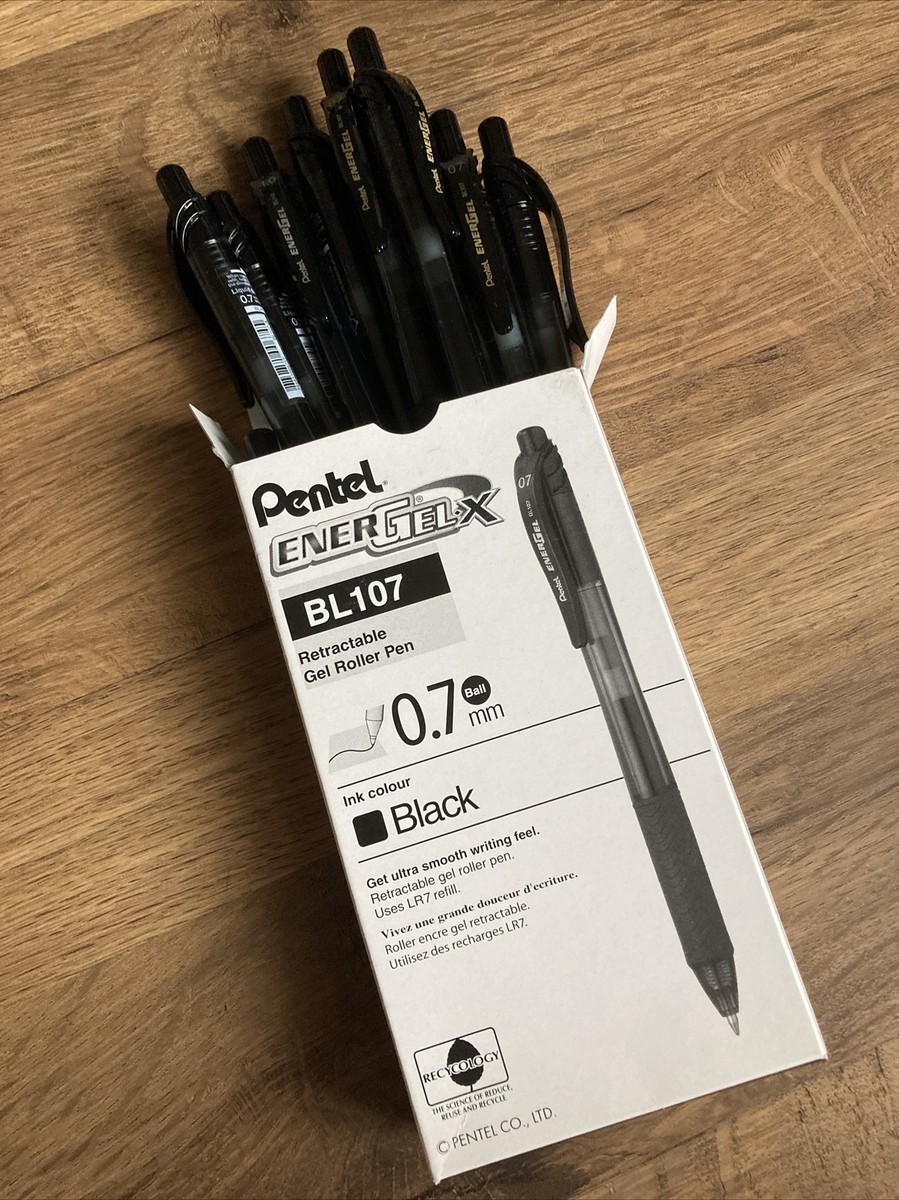 Caneta Retrátil Pentel Energel-X Bl107, Tinta De Gel Líquida, Cor De Tinta Laranja