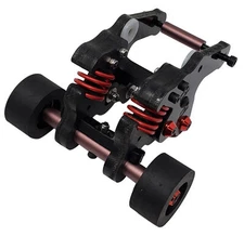 NEW NHX RC Wheelie Bar with Black Rubber Tires : E-REVO 2.0