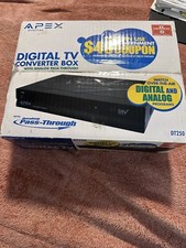 Apex DT250 Digital TV Converter Box w Analog PassThrough w Remote