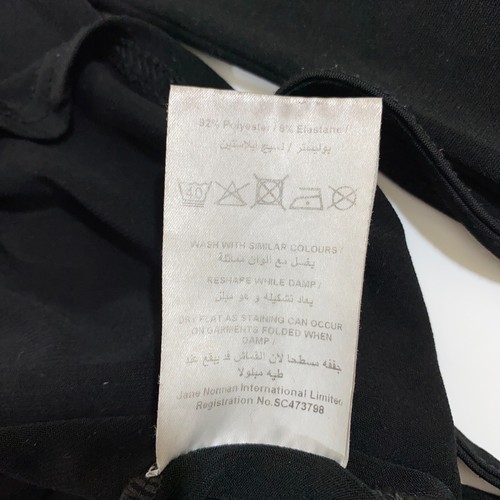 JANE NORMAN Women's Long Sleeve Wrap Top Blouse Black Size 14 Peplum Stretch - Picture 14 of 15
