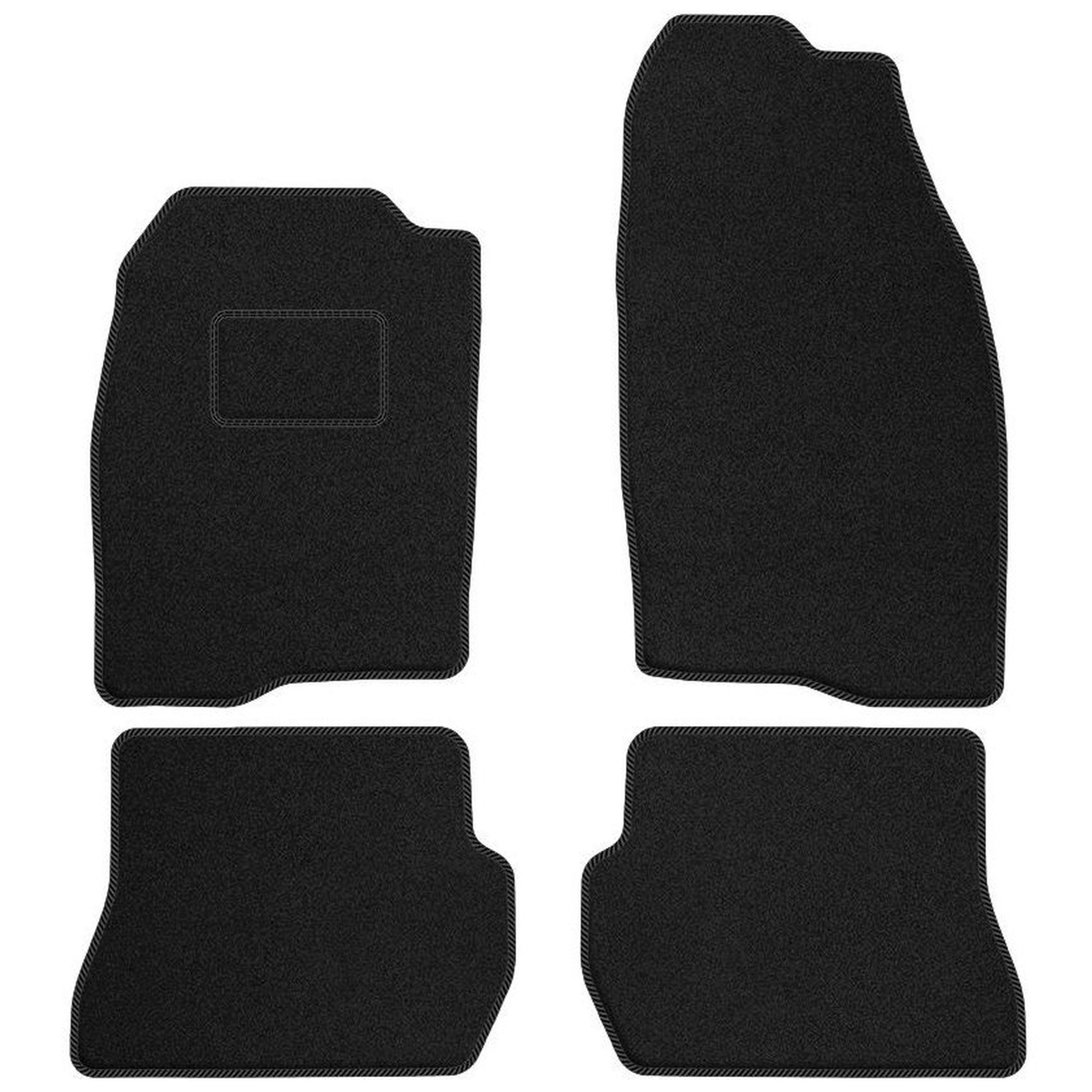 Tapis de sol auto en velours noir protecteur pour les trajets en Ford Fusion 2002-2005