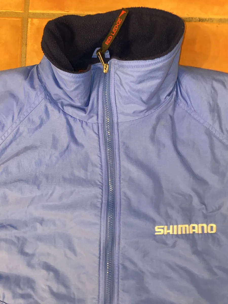 Men’s Shimano Fleece Rain Jacket WindFull Zip Tournament Fishing Cycling Sz  L