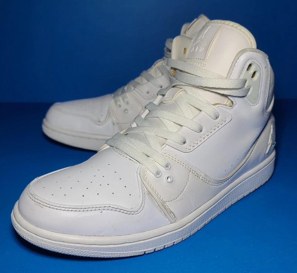 Zapatos de baloncesto Air Jordan 1 Flight 2 de caña alta para hombre de cuero blanco talla 10 EE. UU. Foto 3 de 4
