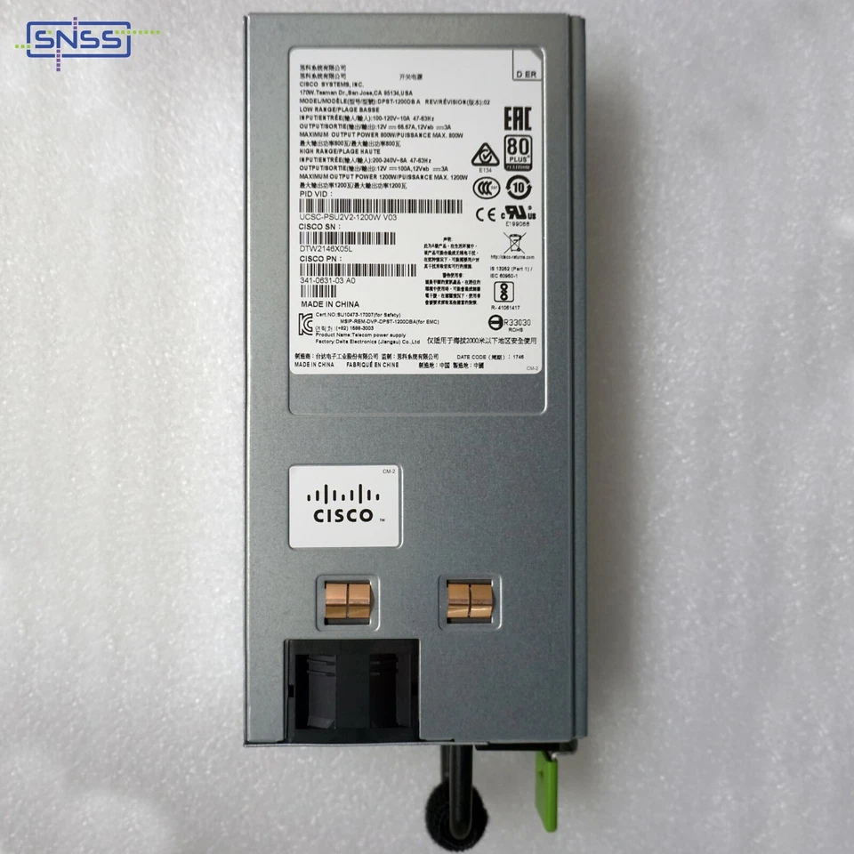 CISCO 1200W 80 PLUS PLATINUM AC POWER SUPPLY UCS M4 UCSC-PSU2V2-1200W EX VAT £82 - Image 2 of 2