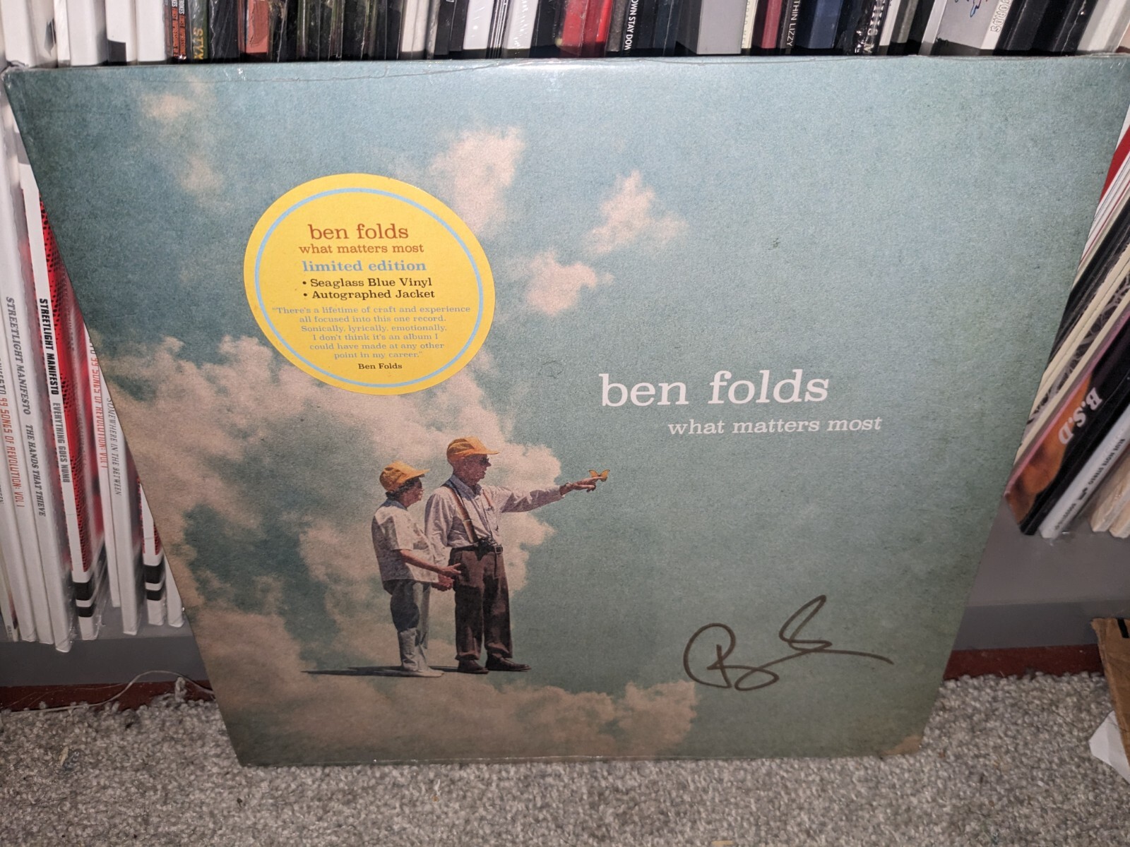 *ПОДПИСЬ * Бен Фолдс - ЧТО ВАЖНЕЕ ВСЕГО - Виниловая пластинка цвета МОРСКОГО СТЕКЛА, НОВАЯ И ЗАПЕЧАТАННАЯ!!