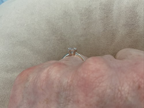 0.66 Carat Lab Created Diamond Solitaire Ring In Rose Gold plated 925 Size P - Picture 3 of 8
