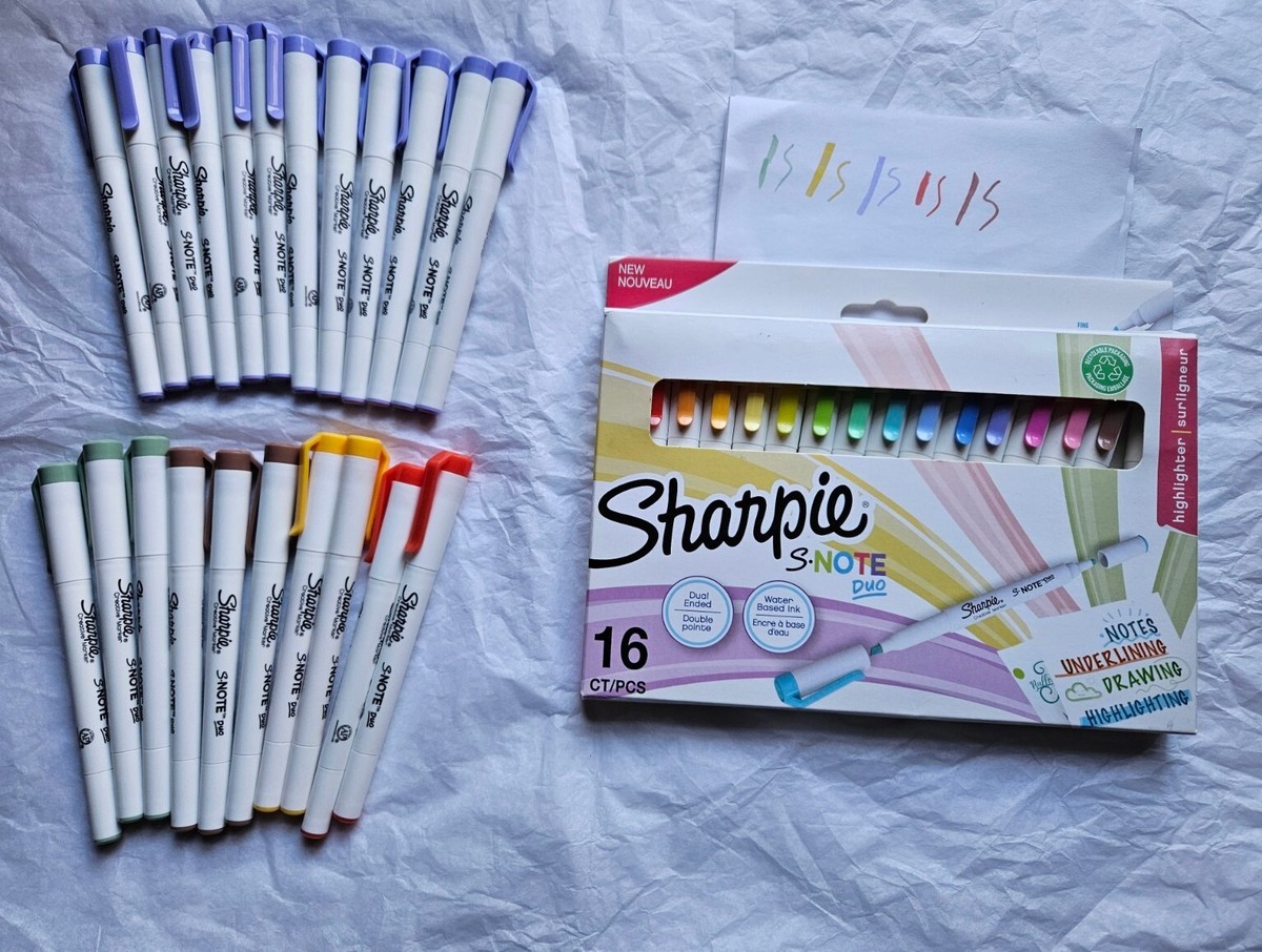 16ct Sharpie S-Note Duo Creative Markers Dual Tip Marker 22