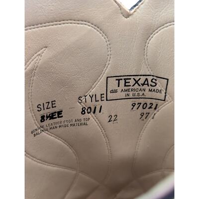Texas Brand Western Boots, Style 8011. TEXAS Brand Western Boots Style 8011 Made in U.S.A. Size 8.5  main image 4