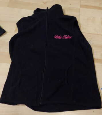 Point Sportswear Women's Zip Front Fleece Vest Lake Tahoe Logo Size S