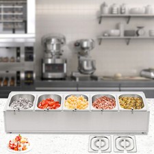Spice Rack Shelf Stainless Organizer Stand Countertop Inclined Holder 5 Pans