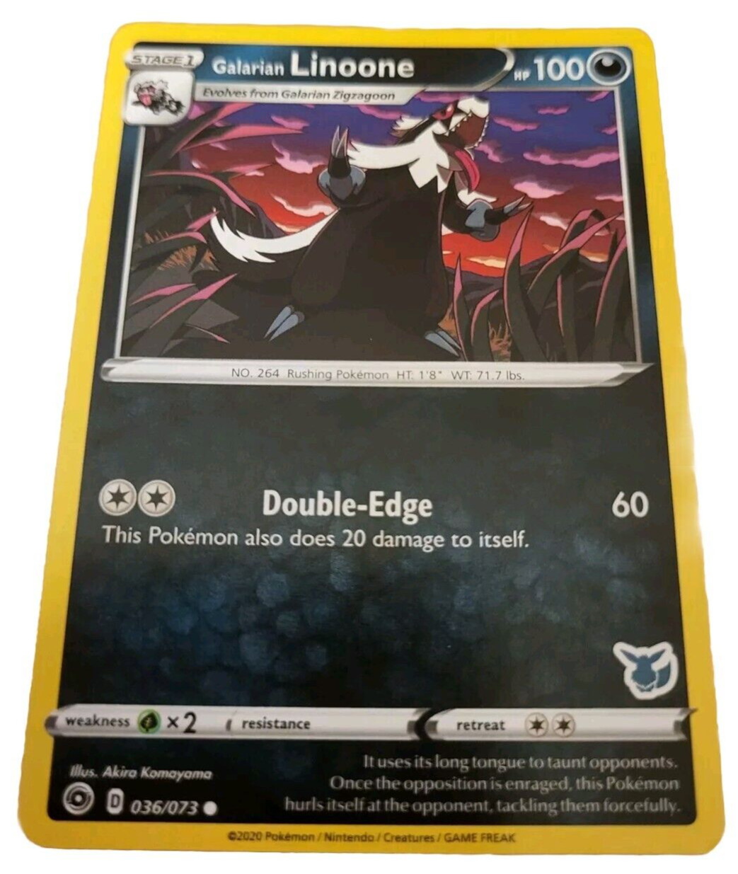 Galarian Linoone 036/073 - Pokemon TCG  Champion's Path Common Trading Card (V
