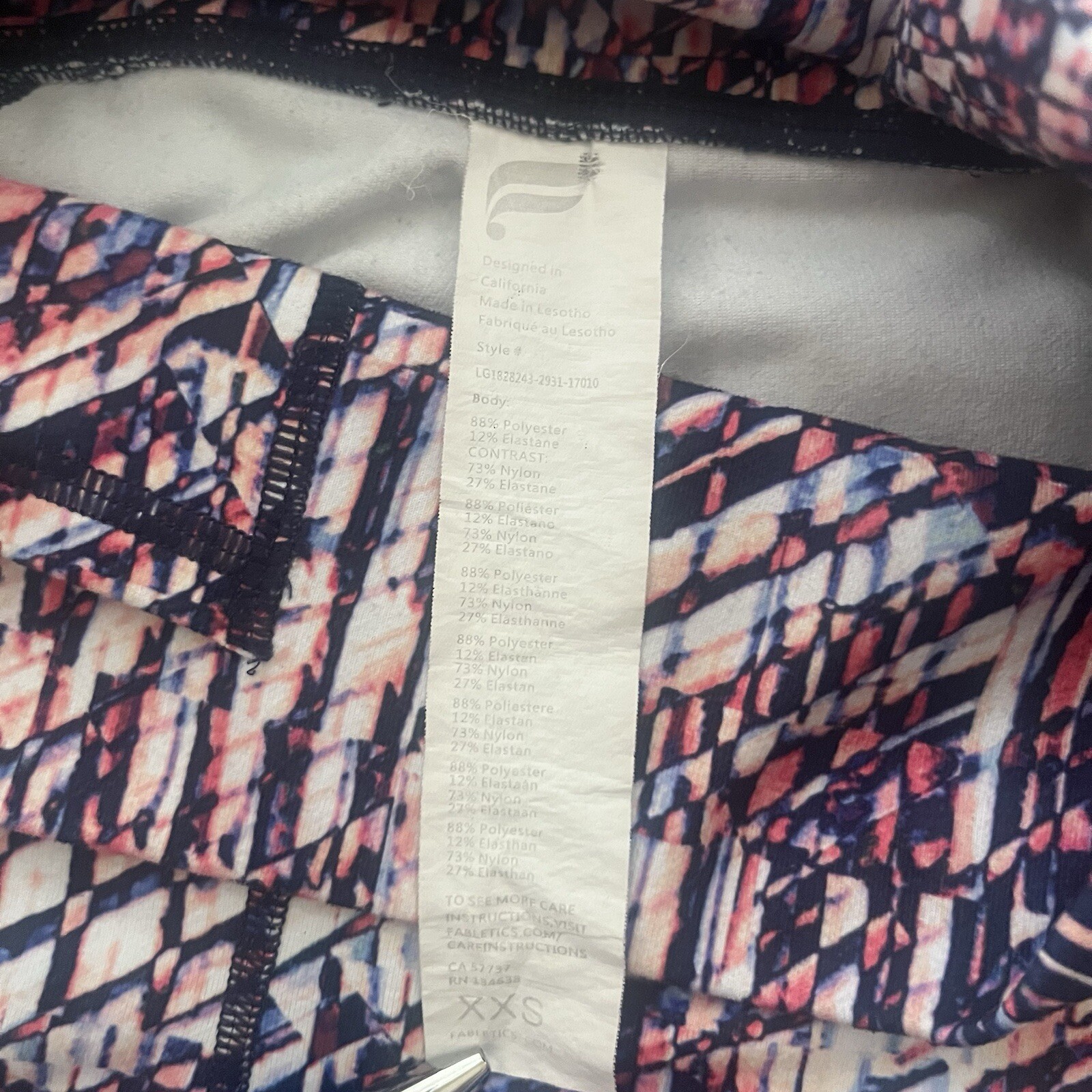 Fabletics High Waisted Multicolor Activewear Legg… - image 7